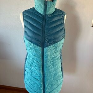 Lands' End Women's Teal Quilted Vest